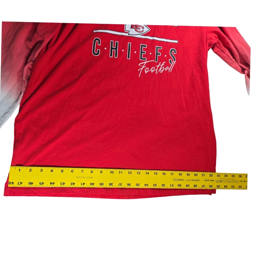 Kansas City Chiefs Red and White Long Sleeve Tee - Picture 3 of 5